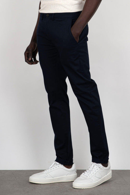 Pantalone Mike Cotone Blu Navy