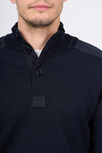 Maglia Bottoni Blu Uomo - 6
