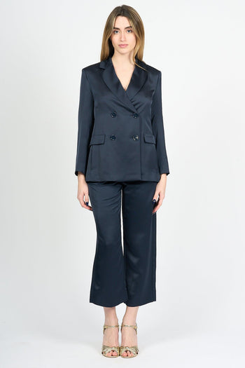 Giacca OVEST in Raso Blu Donna - 2