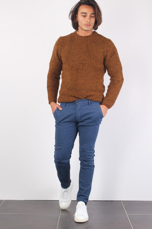 Chino Micro Puntinato Avio
