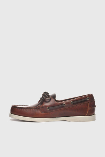 Mocassino Dockside Portland Waxed Pelle Marrone - 5