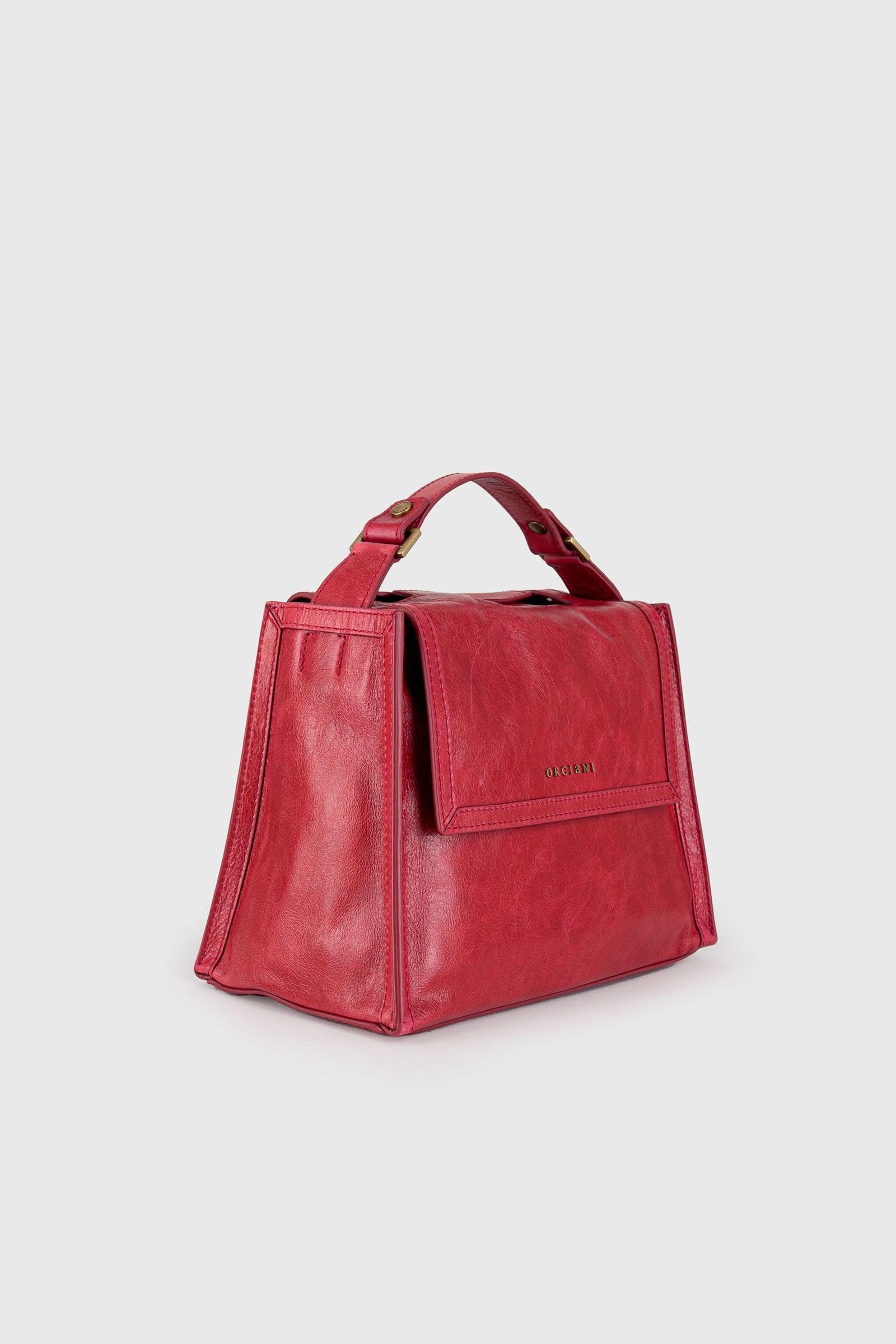 Borsa Sveva Piccola Notturno Rubino in Pelle su Progetto Seta