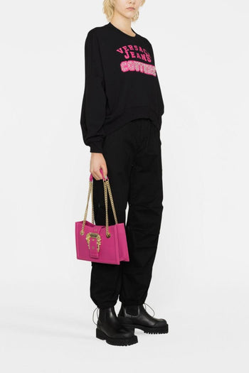 Borsa Viola Donna a spalla con fibbia - 5