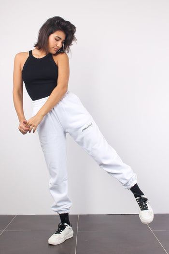 Pantalone Felpa Basico Bianco - 6