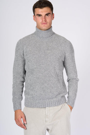 Maglione Dolcevita Grigio Chiaro Uomo - 3