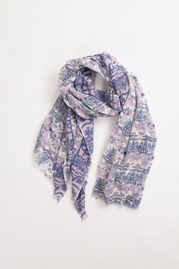 Sciarpa Stampa Blu/viola Donna - 2