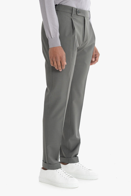 Pantalone Grigio-Verde Uomo Retro - 2