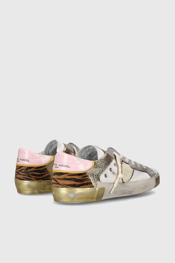 Sneaker PRSX Mixage in Pelle Bianco/Oro - 3