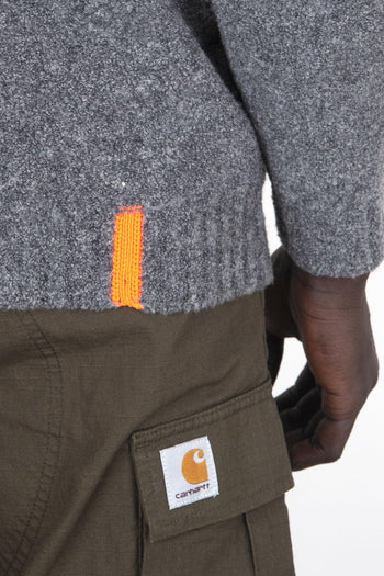 Maglia Bouclè Round Grigio Melange Uomo - 5