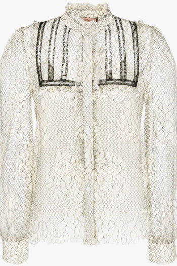 Camicia Bianco Donna Pizzo - 5