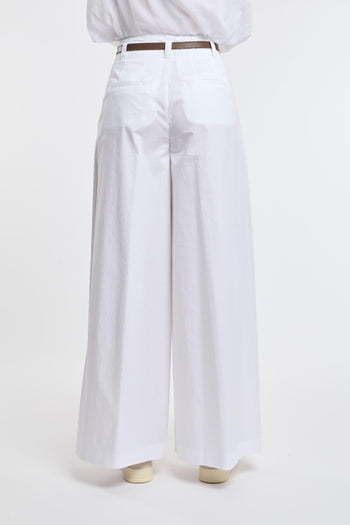 Pantalone Rasatello di Cotone Stretch Bianco - 4