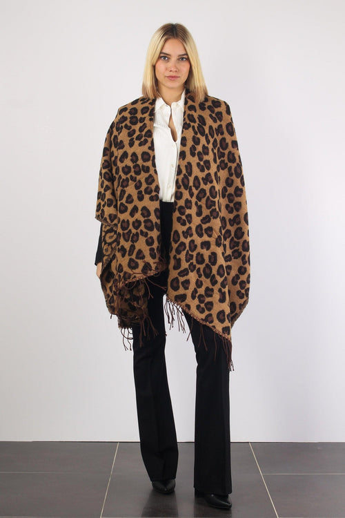 Poncho Jaquard Animalier
