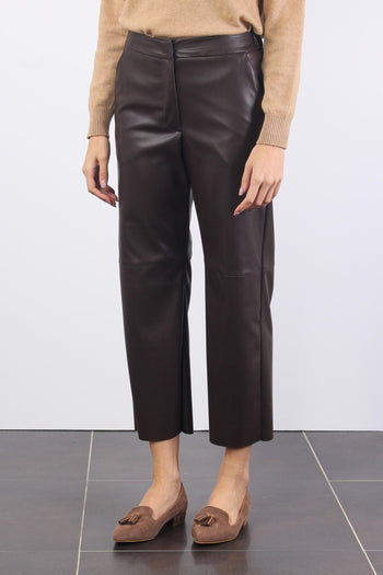 Pantalone Ecopelle Cropped Moro - 5