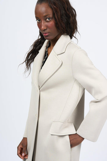 Cappotto Radice in Jersey Ecru Donna - 2