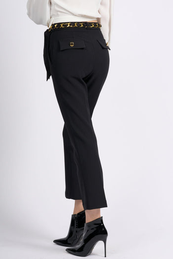 Pantalone Trombetta Nero Donna - 4
