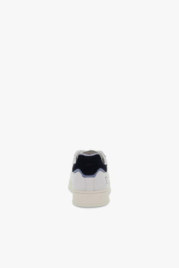 Sneakers BASE CALF WHITE-BLUE in pelle e gommato bianco e blu - 2