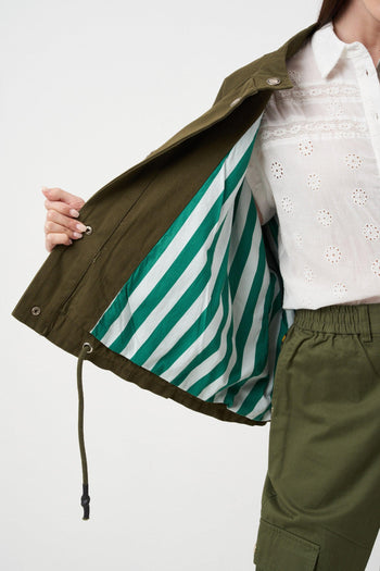 Washed Cotton Jacket 9031 Green - 8