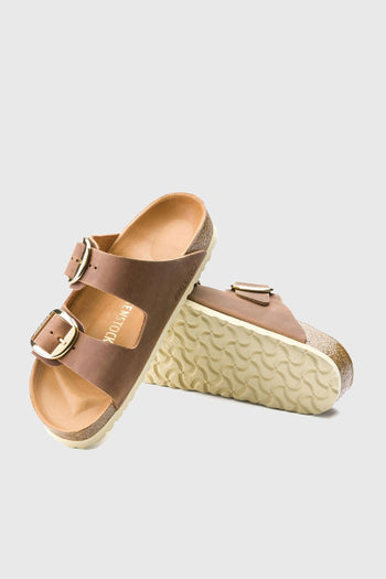 Sandalo Arizona Big Buckle Pelle Oliata Marrone - 3