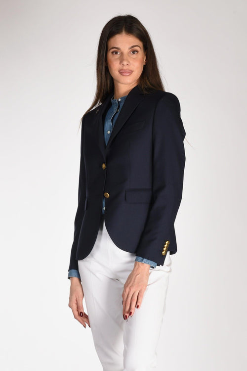 Blazer Monopetto Blu Donna