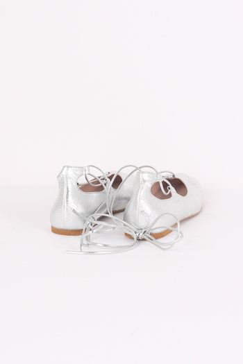 Ballerina Lacci Laminata Vera Argento - 3