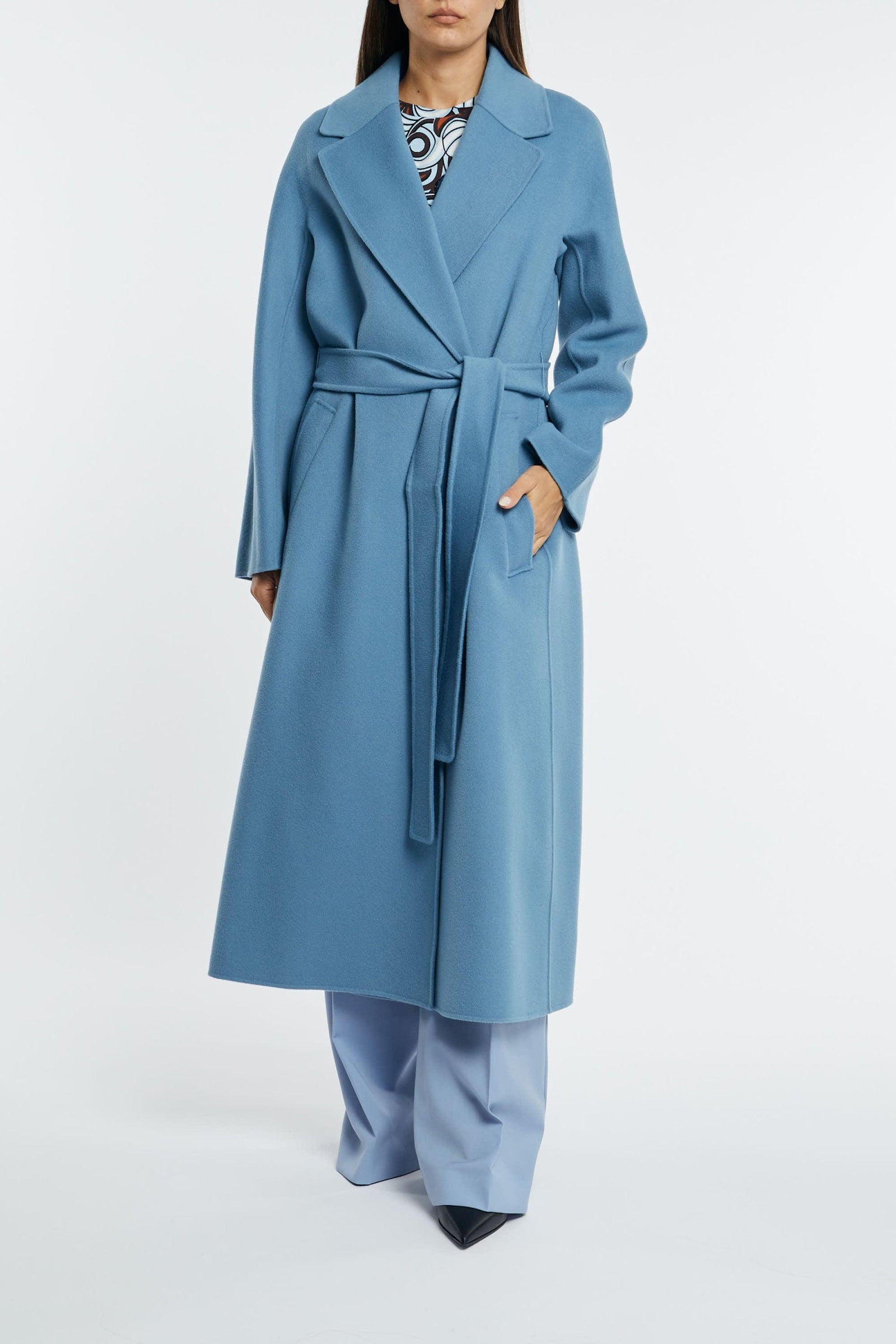 Max mara Cappotto Azzurro Donna 124367 92427 26048 su Progetto Seta