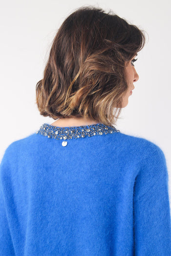 Cardigan Ricamo Galactic Blue - 7