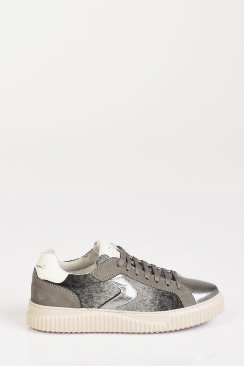 Sneakers Feltro Grigio/nero Donna