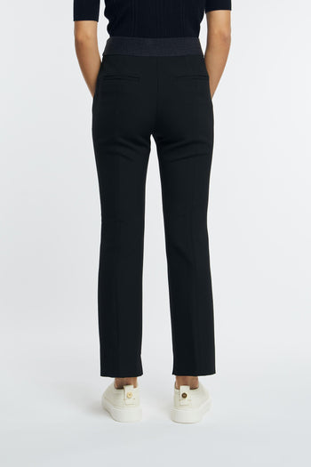 Pantalone Tela Tecnica Double Nero Donna - 4