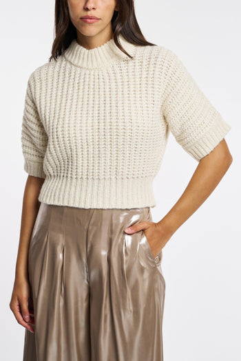 Maglia Tricot Bianco Donna - 2