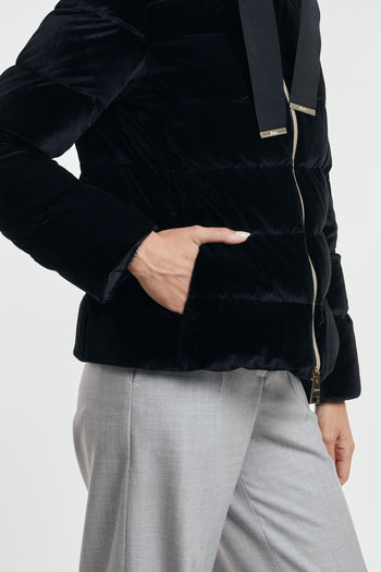 Piumino Velluto Nero Donna - 8