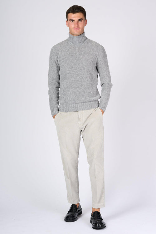 Maglione Dolcevita Grigio Chiaro Uomo - 2