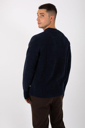 Pull Velvet Girocollo Blu Uomo - 3