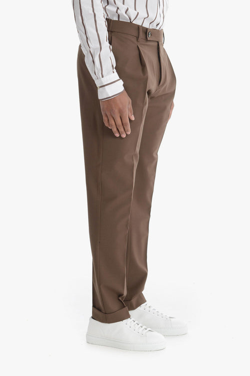 Pantalone Marrone Uomo Retro - 2