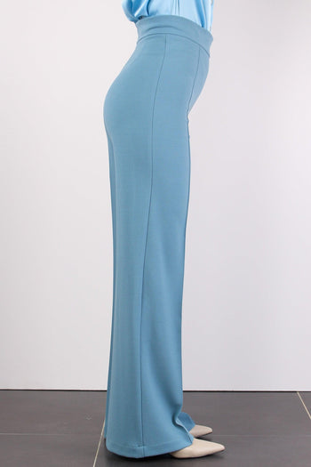 Pantalone Palazzo Crepe Azzurro - 7