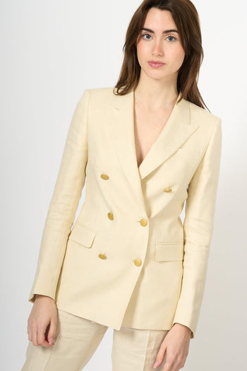 Tailleur Lino Ecru Donna - 7