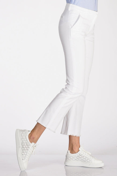 Pantalone Sfrangia Bianco Donna