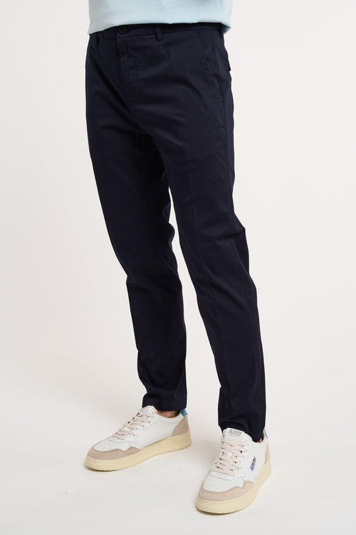 Pantalone Prince Chinos Crop CO/EA Blu - 2