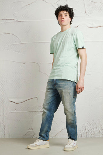 T-shirt Girocollo Cotone Colore Verde Menta - 11