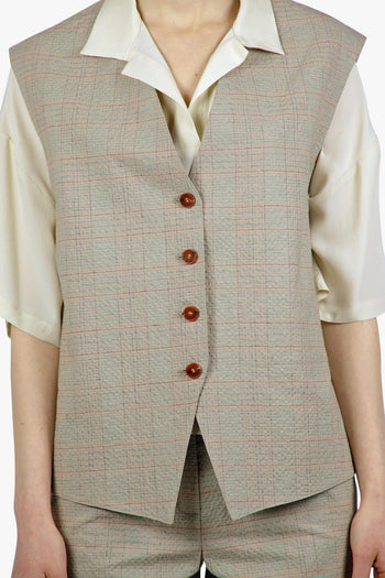 - Gilet - 410174 - Beige/Verde acqua - 6