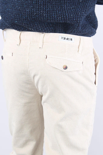 Pantalone Chino Velluto Panna - 7