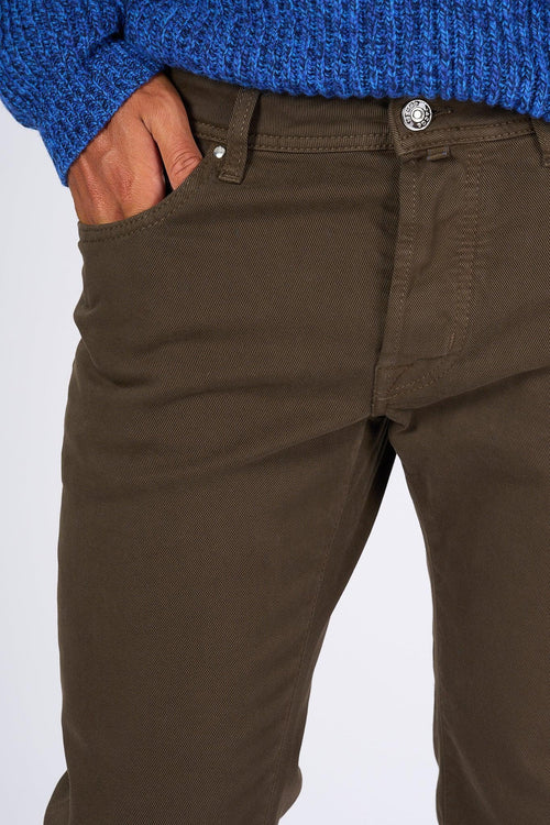 Pantalone Drill Marrone Uomo