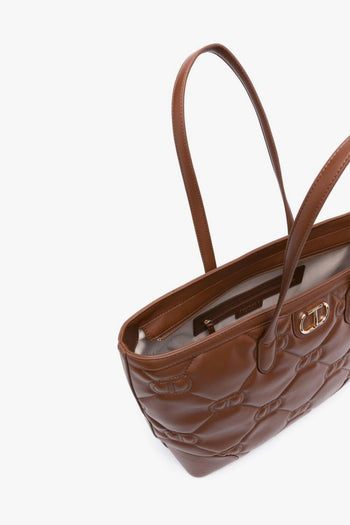 Borsa Marrone Donna tote matelassé - 3