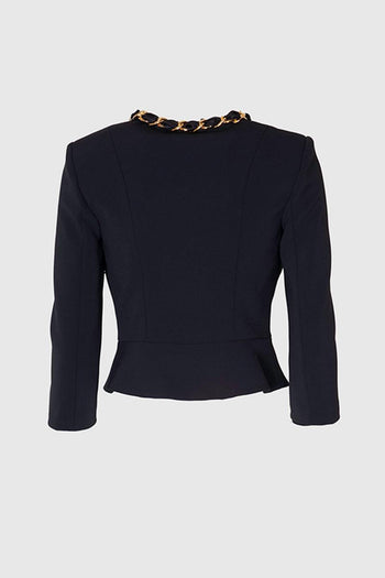 Giacca con catena e foulard - 7