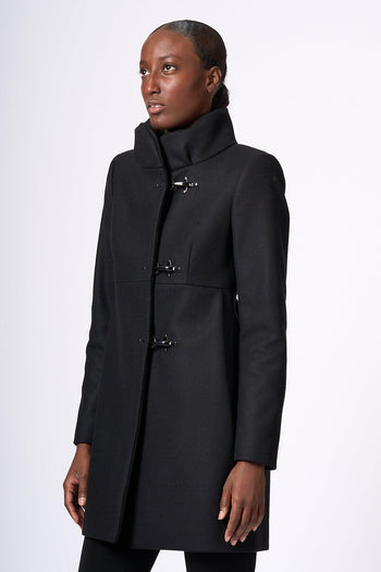 Cappotto Romantic Panno Nero Donna - 3
