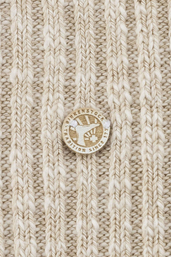 Calzino Cotton Slub in Cotone Bianco e Beige - 2