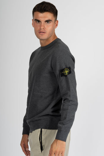 Felpa Giro Grigio Melange Uomo - 3