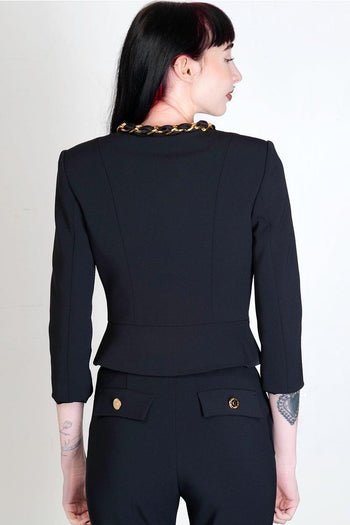 Giacca con catena e foulard - 4