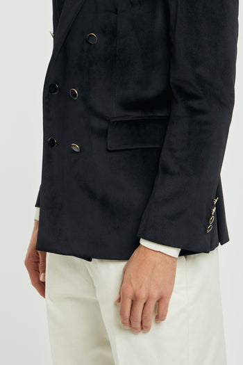 Giacca doppio petto in velluto black - 4