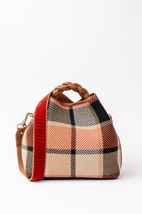 Via mail Bag Coral Tartan 4833 - 1