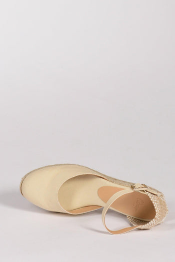 Espadrillas Zeppa Beige Chiaro/beige Donna - 6